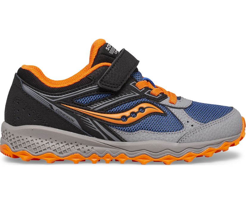 Tenis Saucony Cohesion 14 A/C Niños Negros Azules Naranjas | México 832MQZA
